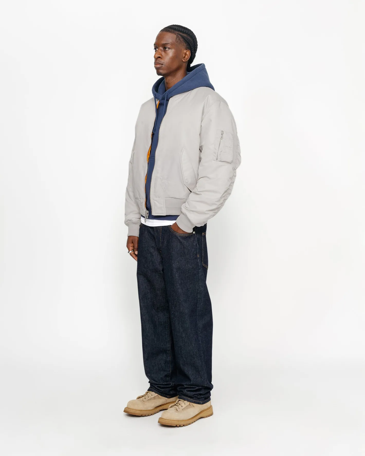 BUILT REVERSIBLE BOMBER JACKET*Stüssy Shop