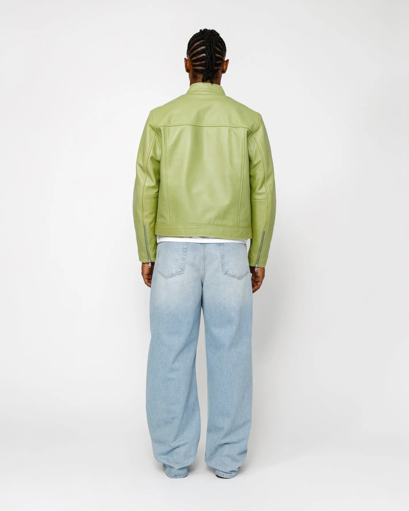 CAFE RACER LEATHER JACKET*Stüssy Sale