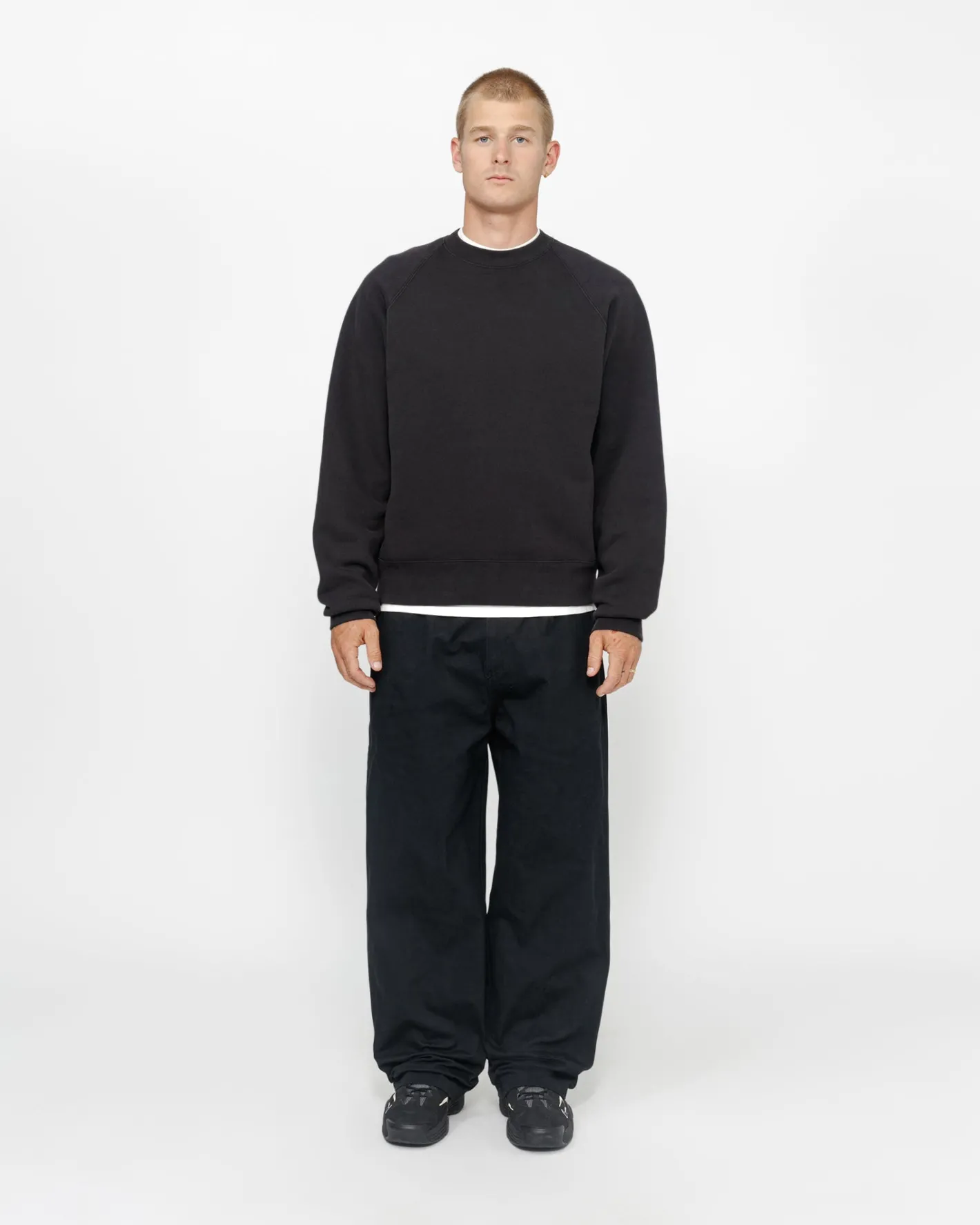 FLEECE RAGLAN CREW*Stüssy Discount