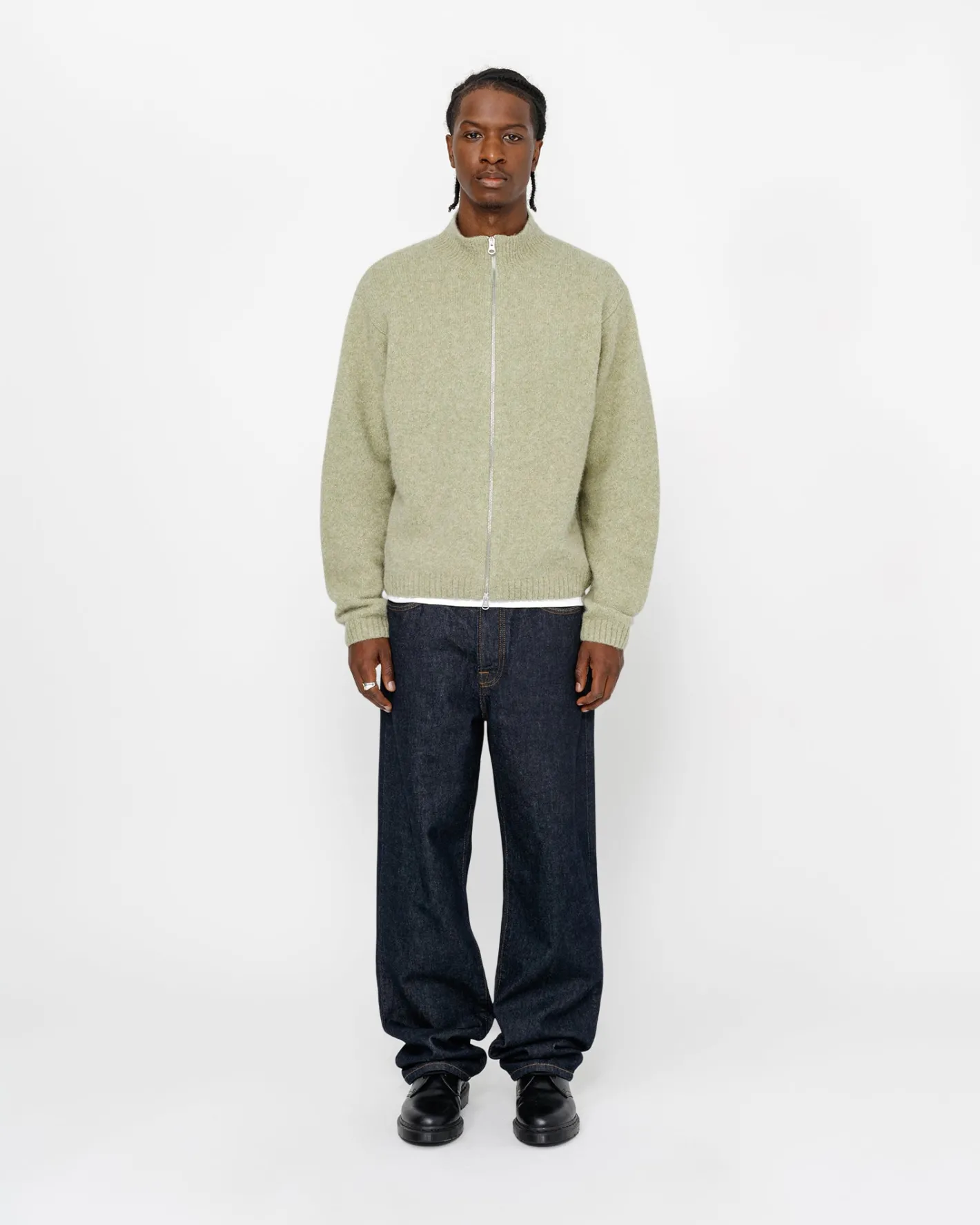 FULL ZIP BRUSHED MERINO SWEATER*Stüssy Store