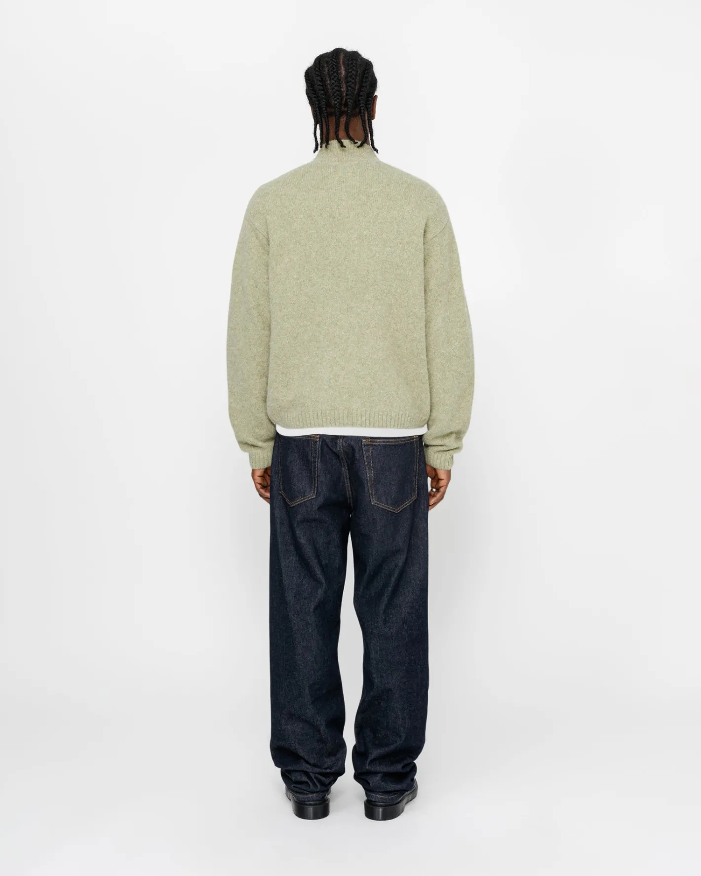 FULL ZIP BRUSHED MERINO SWEATER*Stüssy Store