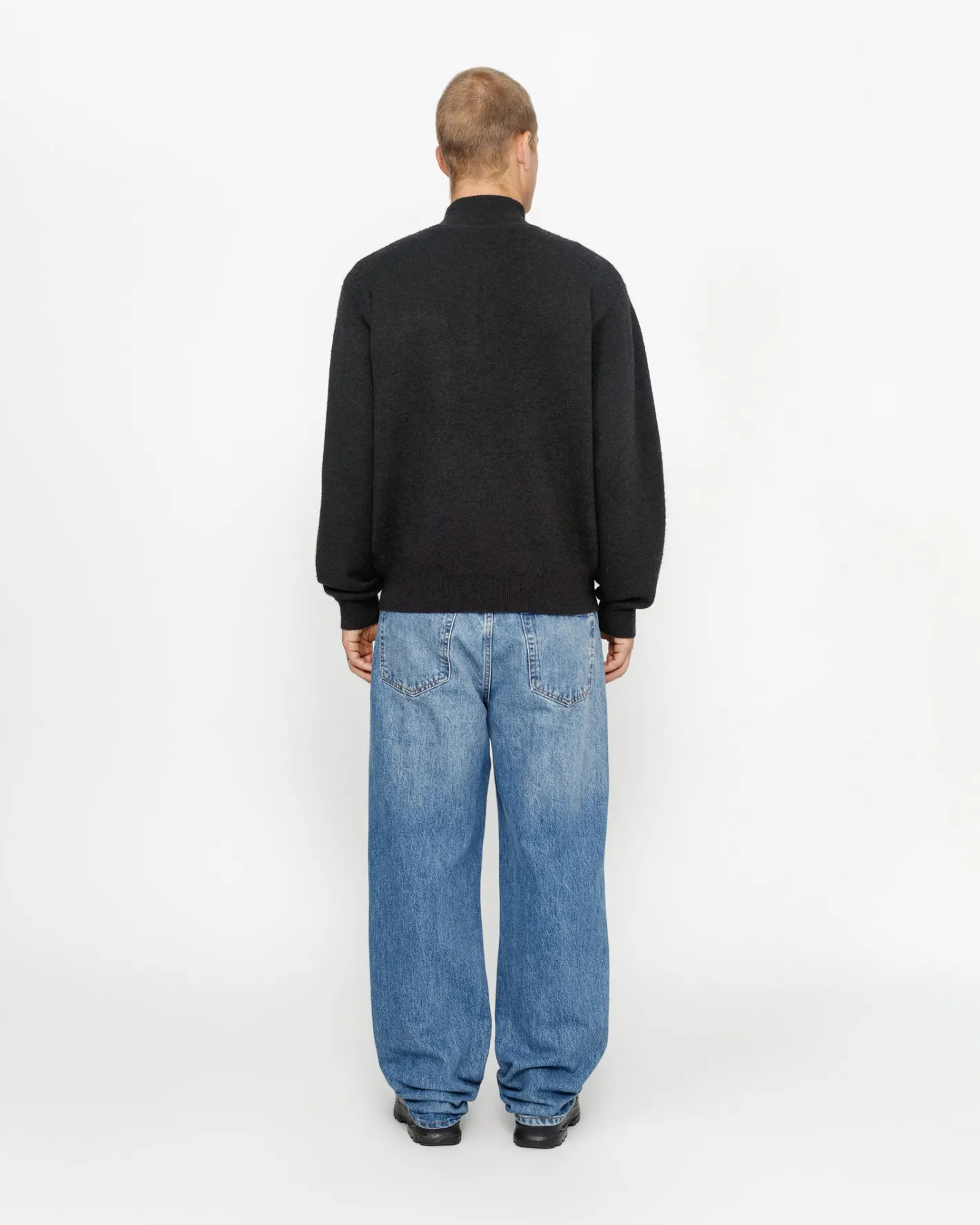 HALF ZIP MOCK NECK SWEATER*Stüssy New