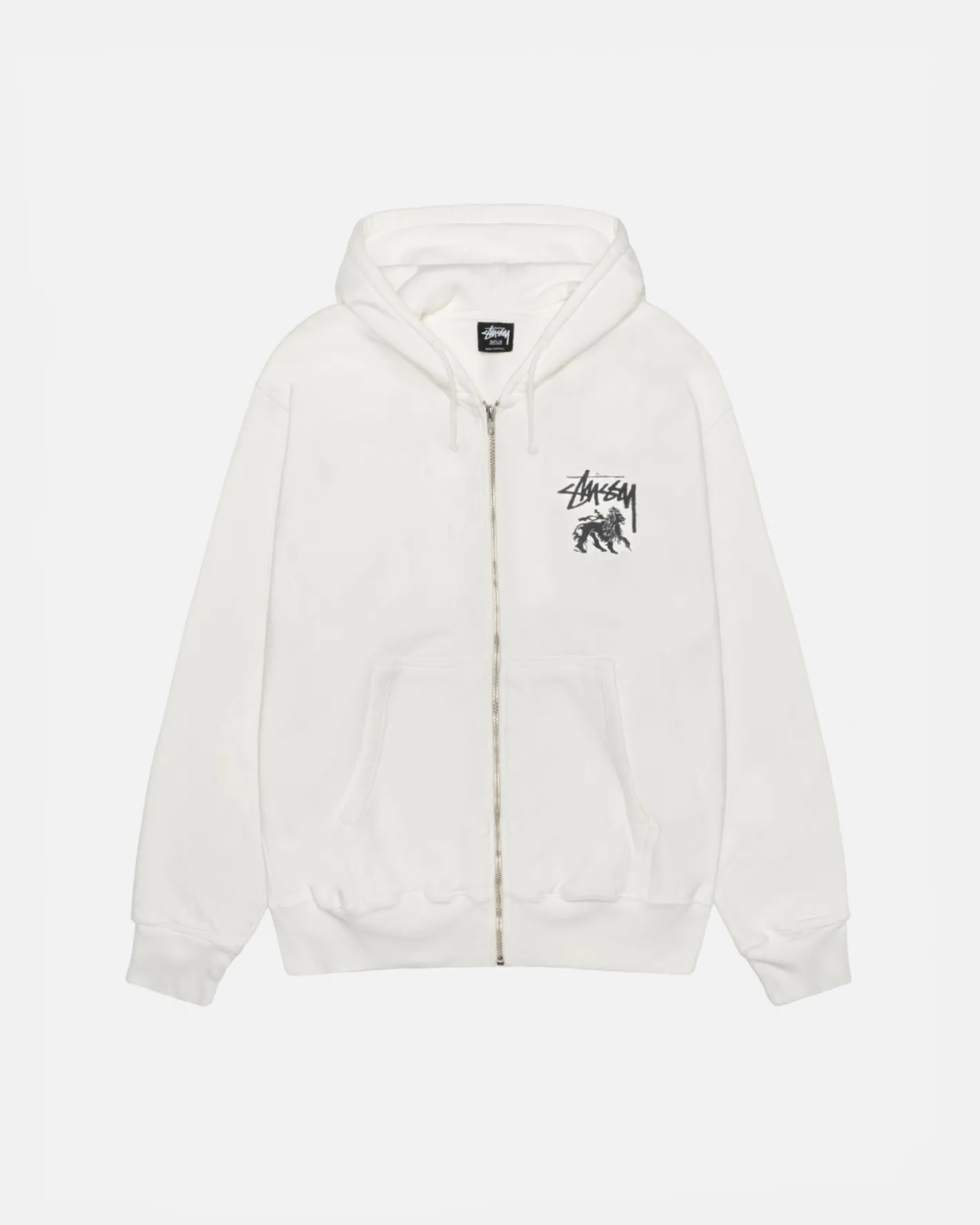RASTA LION ZIP HOODIE PIGMENT DYED*Stüssy Best Sale