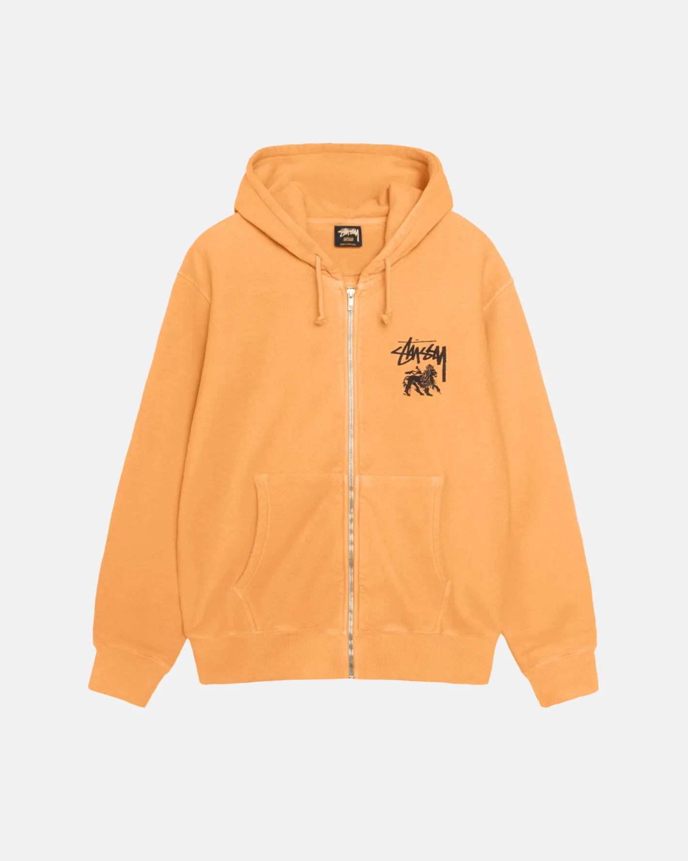 RASTA LION ZIP HOODIE PIGMENT DYED*Stüssy New