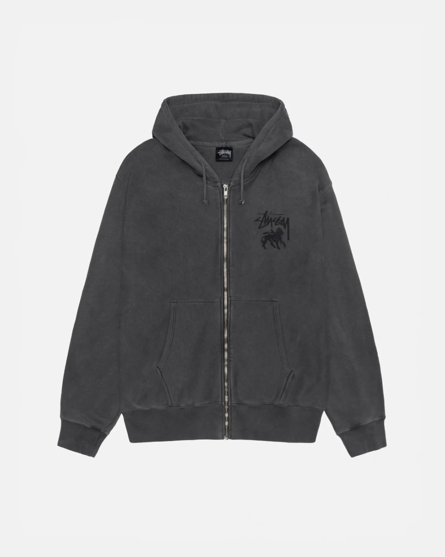 RASTA LION ZIP HOODIE PIGMENT DYED*Stüssy Outlet