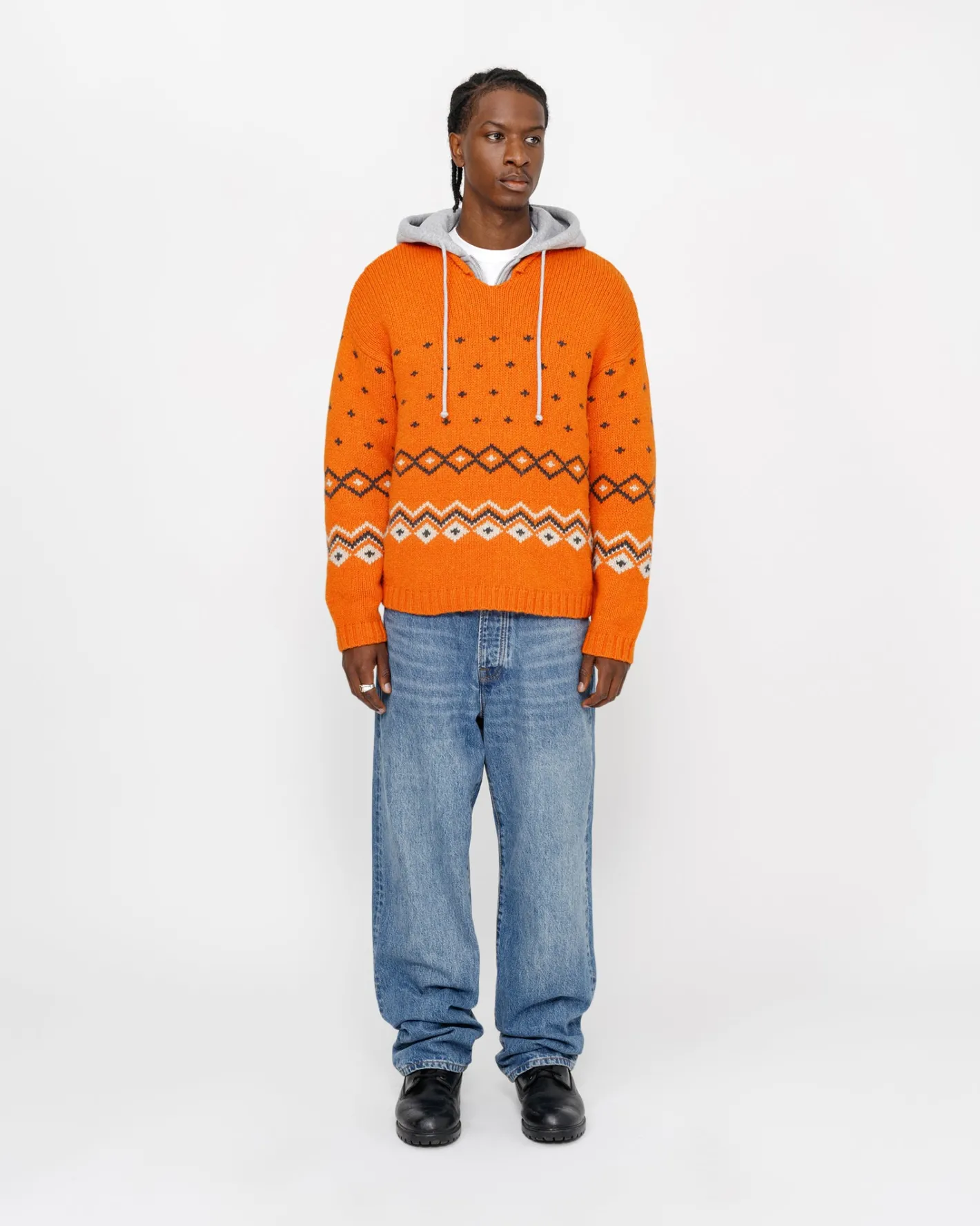 ROLL NECK FAIRISLE SWEATER*Stüssy Hot
