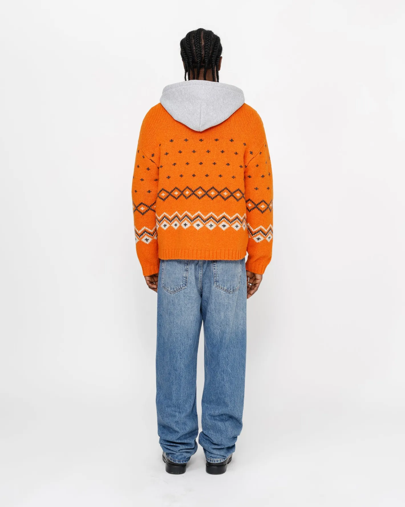 ROLL NECK FAIRISLE SWEATER*Stüssy Hot