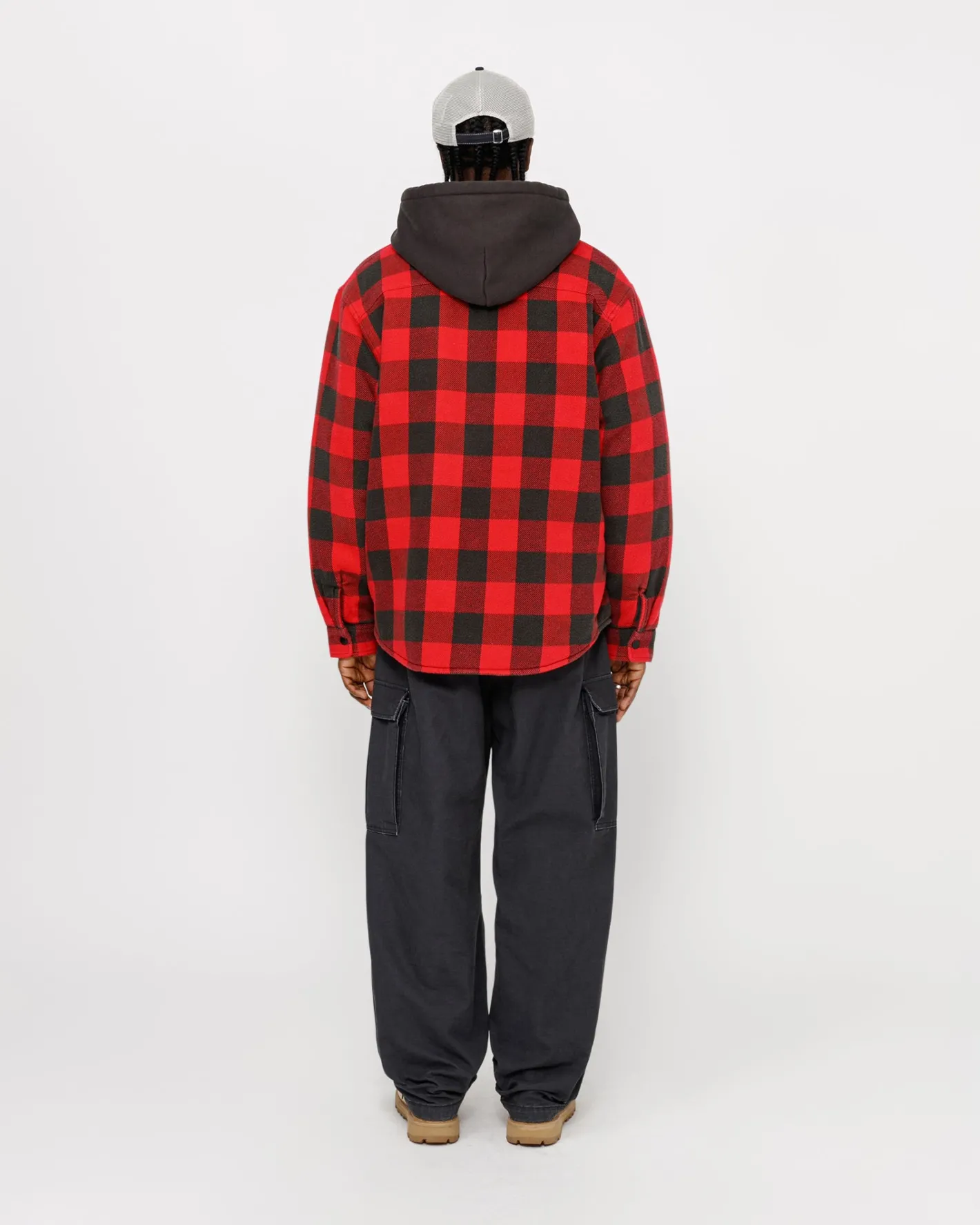 SHERPA LINED BUFFALO PLAID SHIRT*Stüssy New