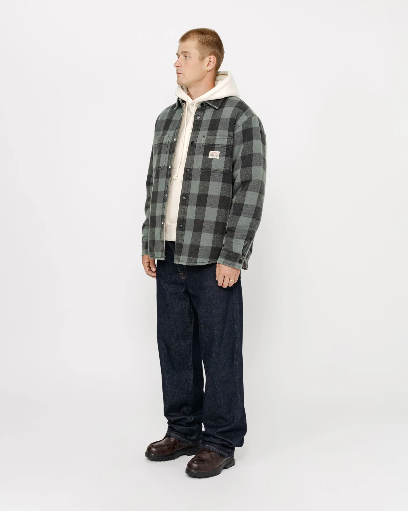SHERPA LINED BUFFALO PLAID SHIRT*Stüssy Cheap