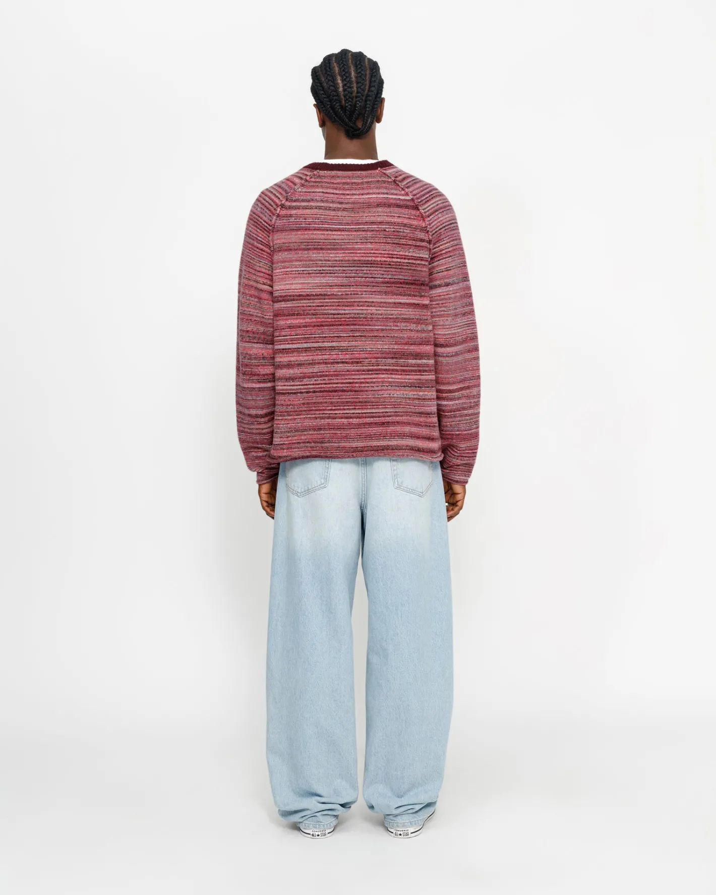 TEXTURED KNIT CONTRAST COLLAR CREW*Stüssy Best