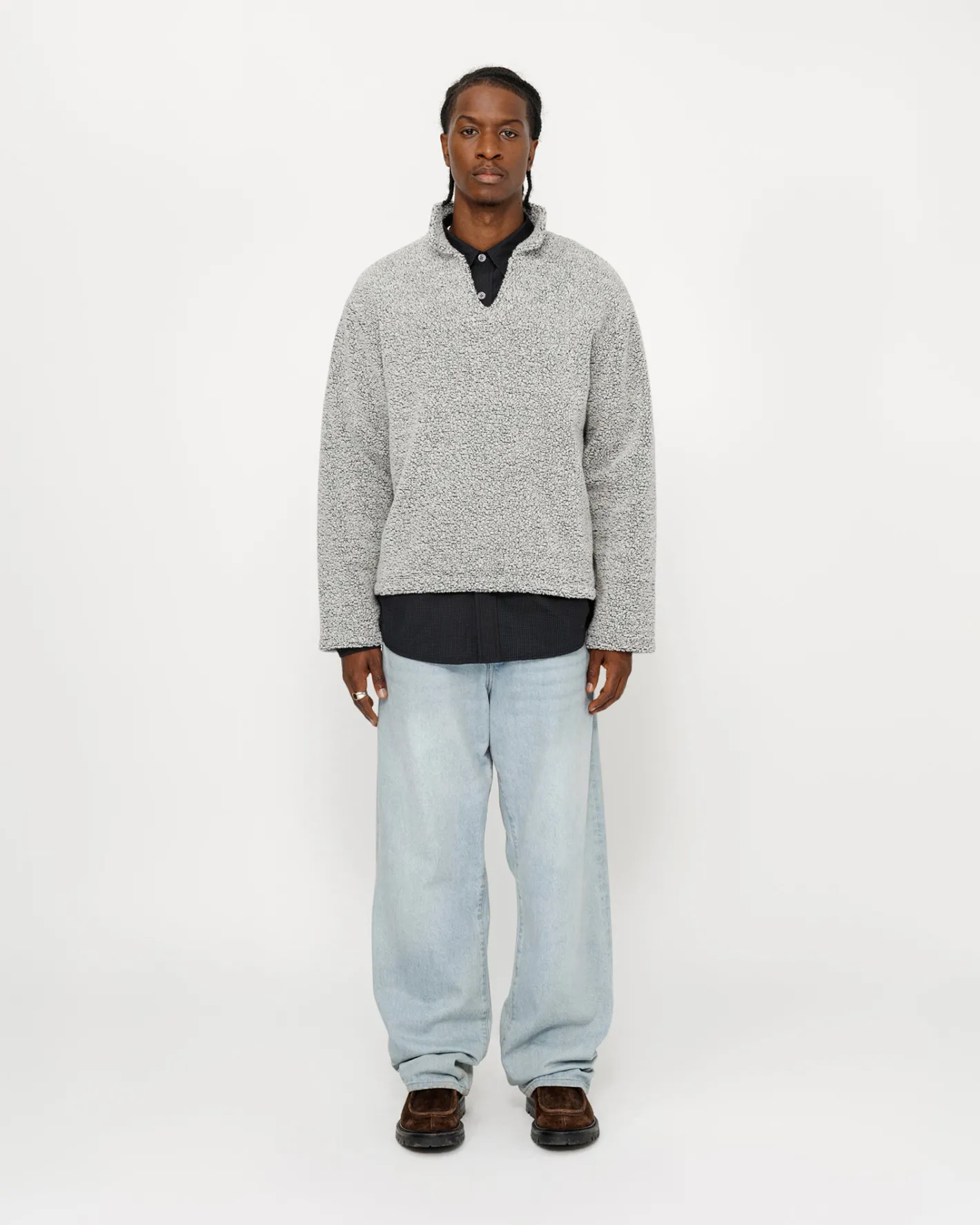 WOOL BLEND SHERPA PULLOVER*Stüssy Best