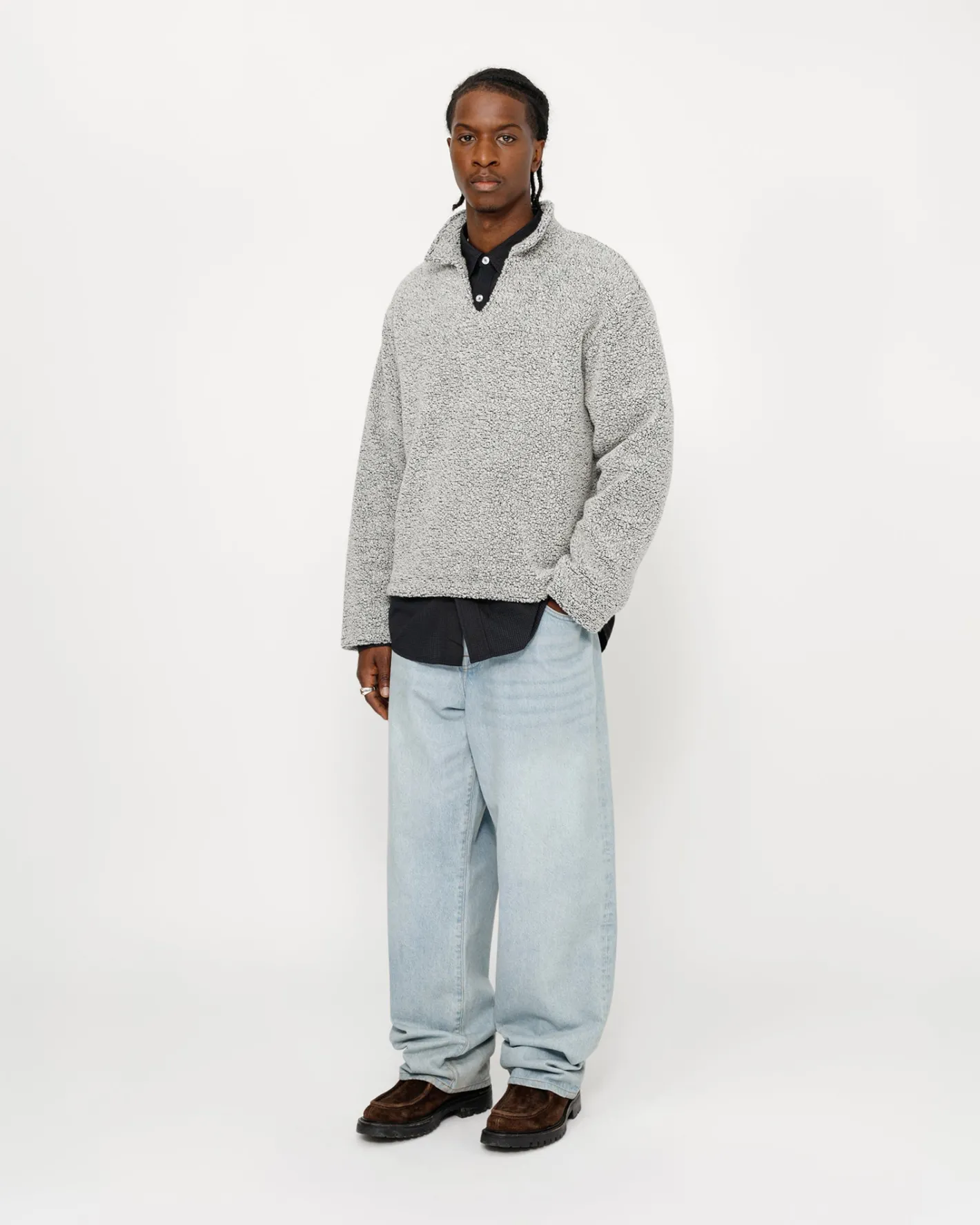 WOOL BLEND SHERPA PULLOVER*Stüssy Best