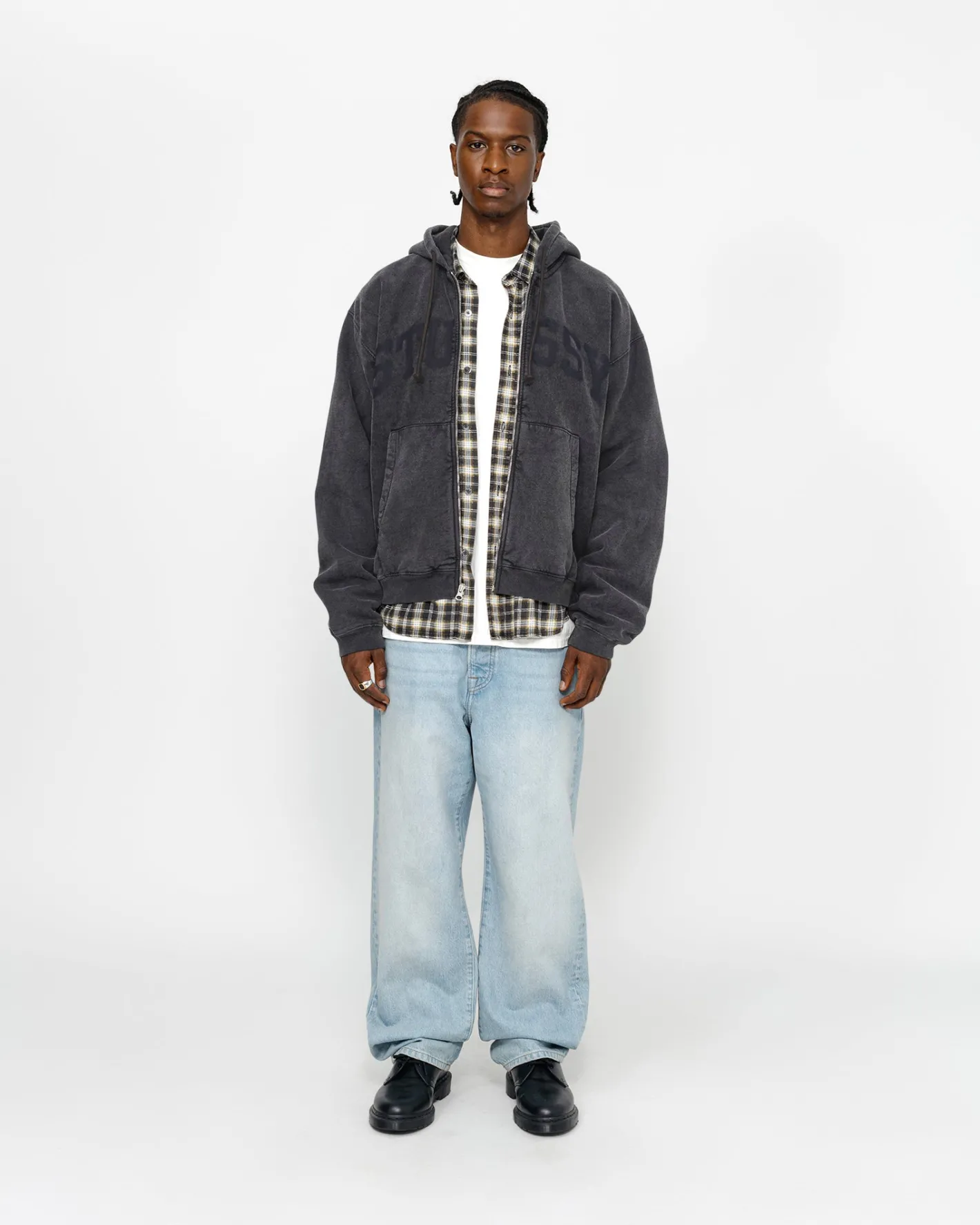 ZIP HOODIE FADED GRAPHIC*Stüssy Store
