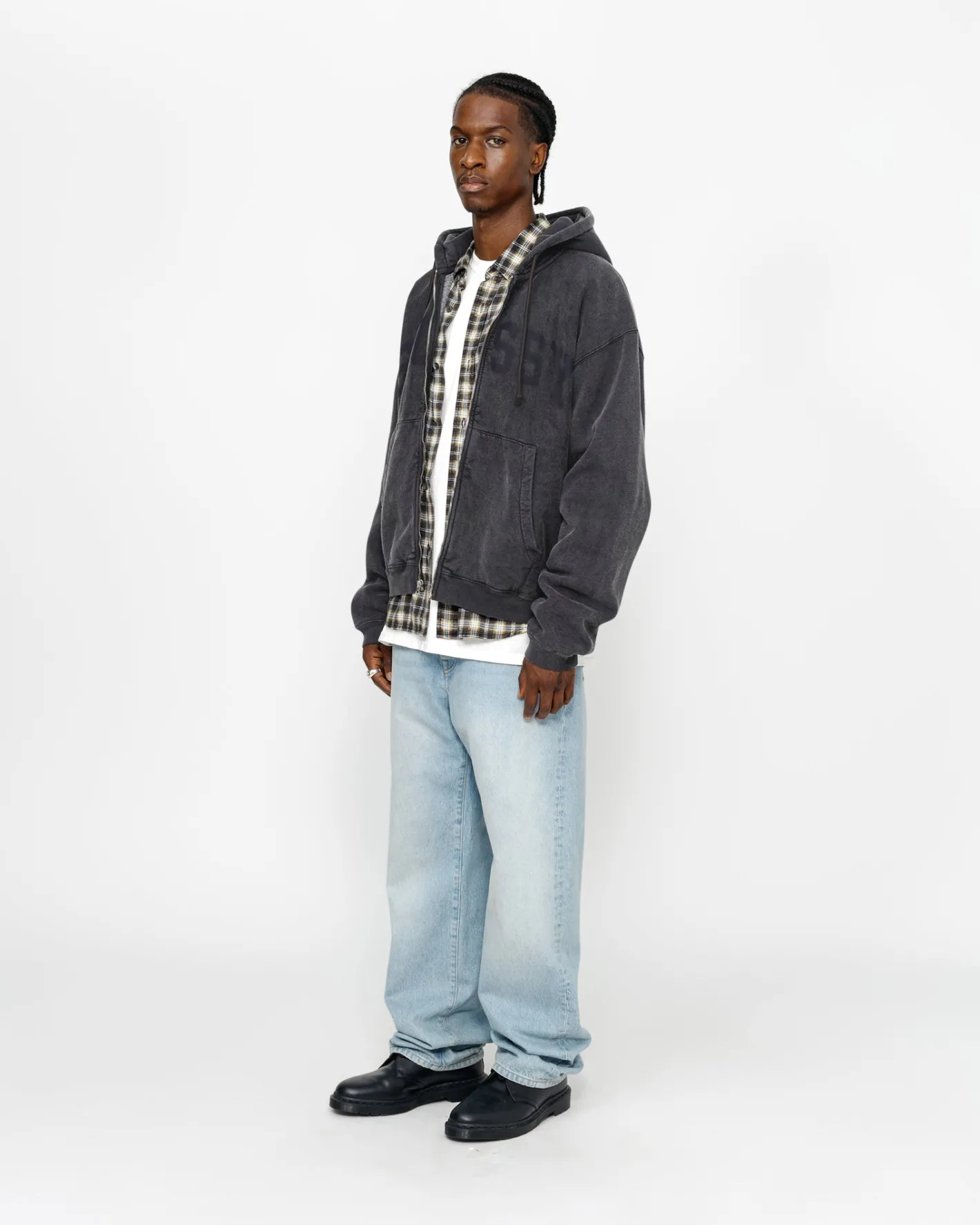 ZIP HOODIE FADED GRAPHIC*Stüssy Store